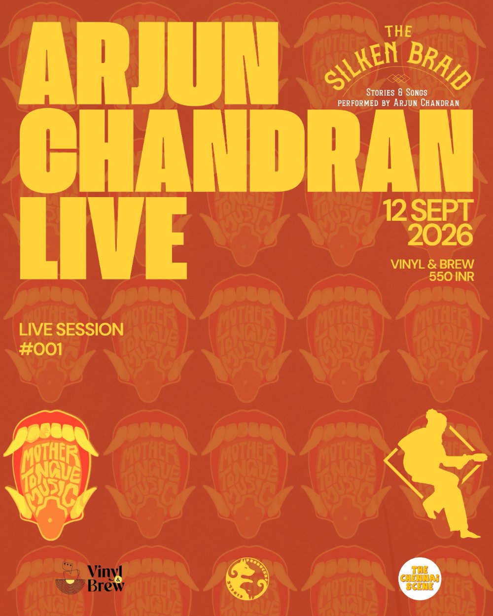Poster for Live Session #1: Arjun Chandran's The Silken Braid