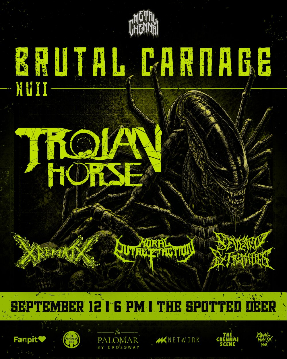 Brutal Carnage XVII Featuring Trojan Horse, XrepeatX, Moral Putrefaction and Severed Extremities