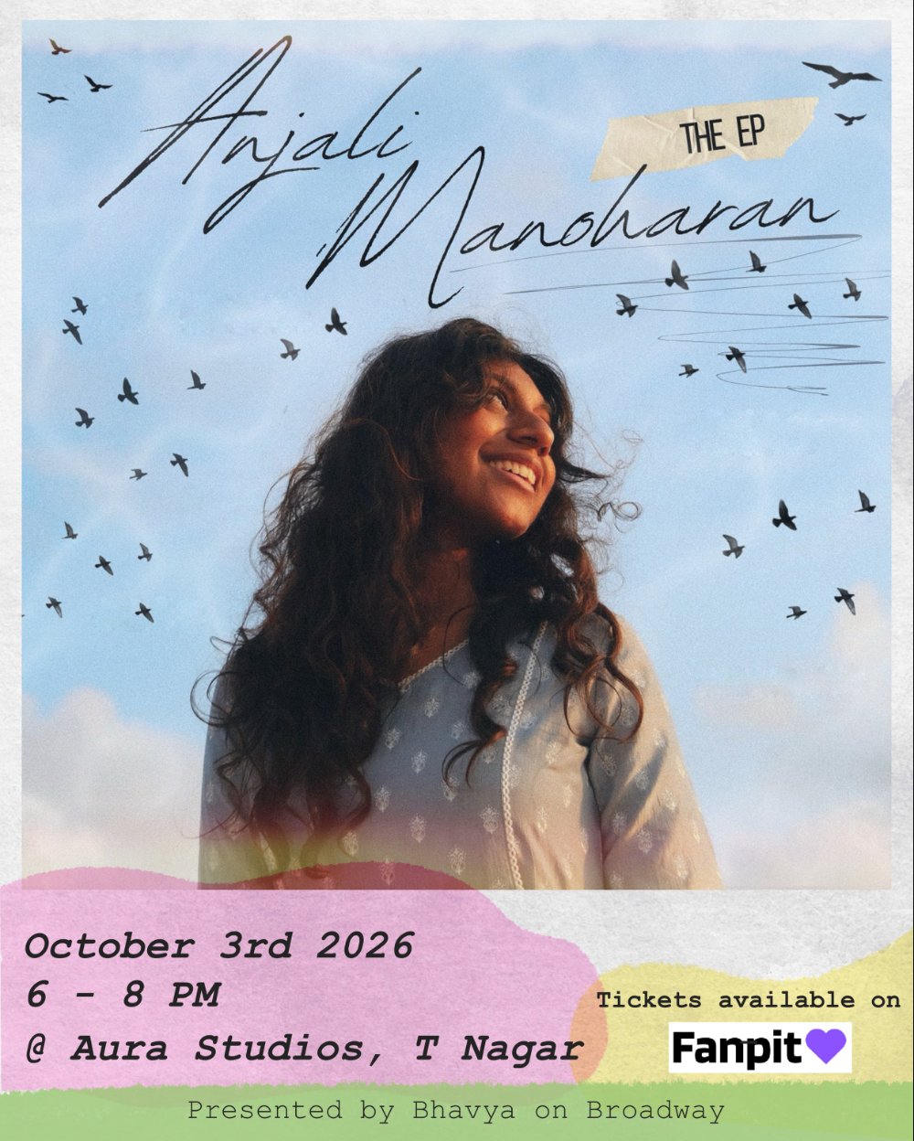 Poster for Anjali Manoharan, EP Show.